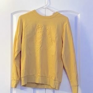 Oversized Pale Yellow Chef Pusheen Sweatshirt